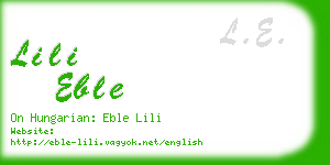 lili eble business card
